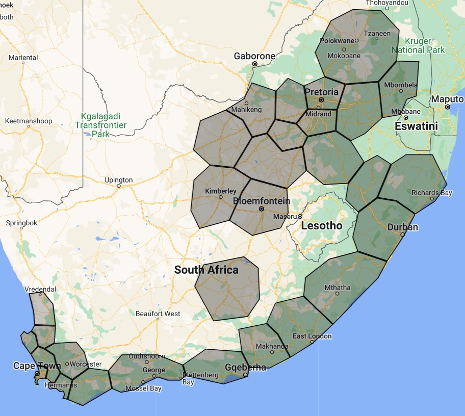 map zones